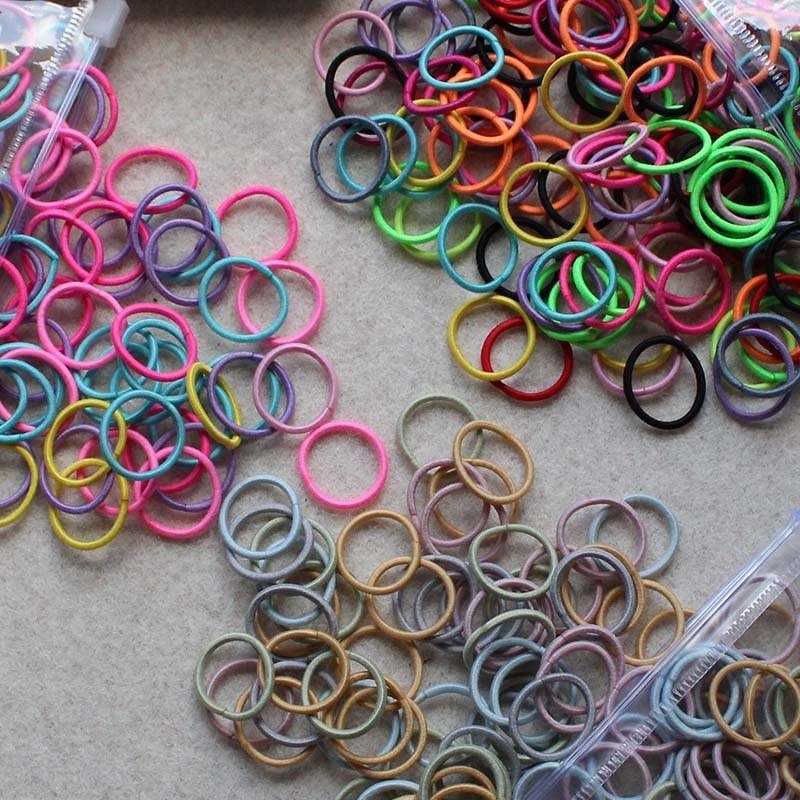 colorful hair loops-Mini baby finger colored hair loops will not hurt your hair-shopluxelook.store