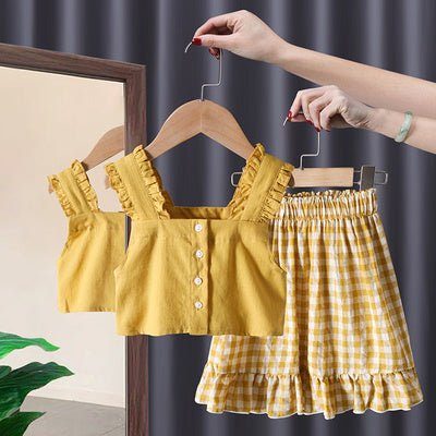 baby girl summer suit-New Baby Girl Summer Short Sleeve Two Piece Suit-shopluxelook.store