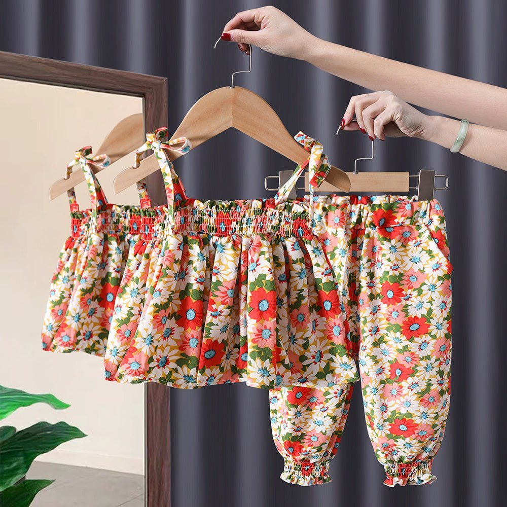 baby girl summer suit-New Baby Girl Summer Short Sleeve Two Piece Suit-shopluxelook.store