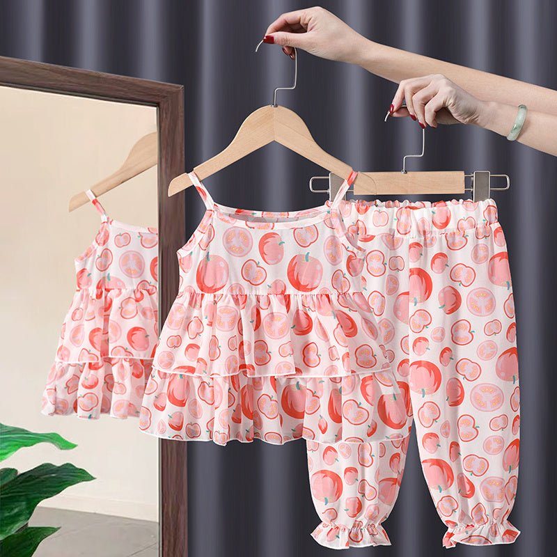 baby girl summer suit-New Baby Girl Summer Short Sleeve Two Piece Suit-shopluxelook.store