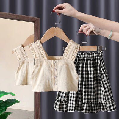 baby girl summer suit-New Baby Girl Summer Short Sleeve Two Piece Suit-shopluxelook.store