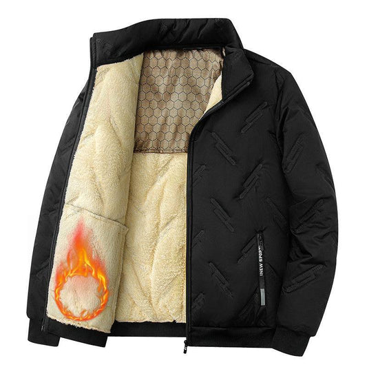 New Graphene-design Cotton Coat Winter Warm Thickened Fleece Jacket Fashion Casual Mens Clothing-shopluxelook.store