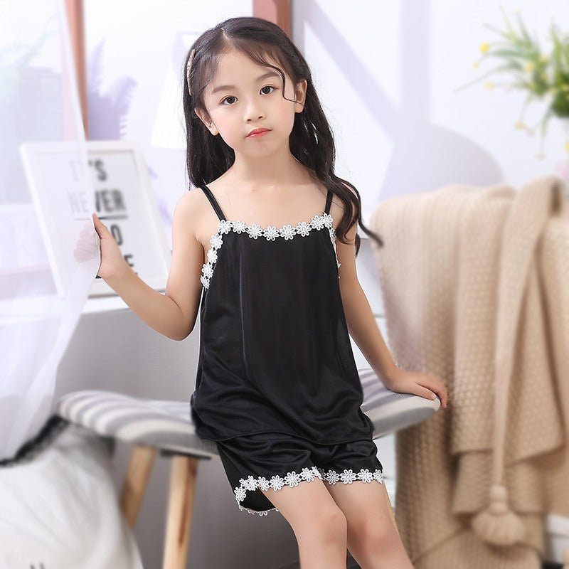 children's pajamas-New Product Cute Children Sling Pajamas Girl-shopluxelook.store