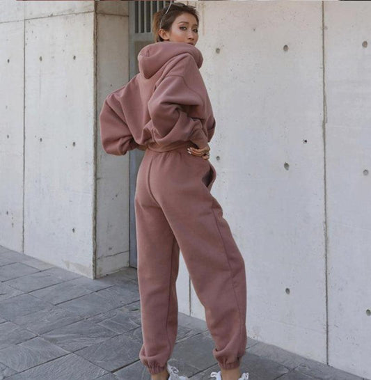 New Style Autumn and Winter Women'S New Casual Hoodie Coat Sports Suit-shopluxelook.store