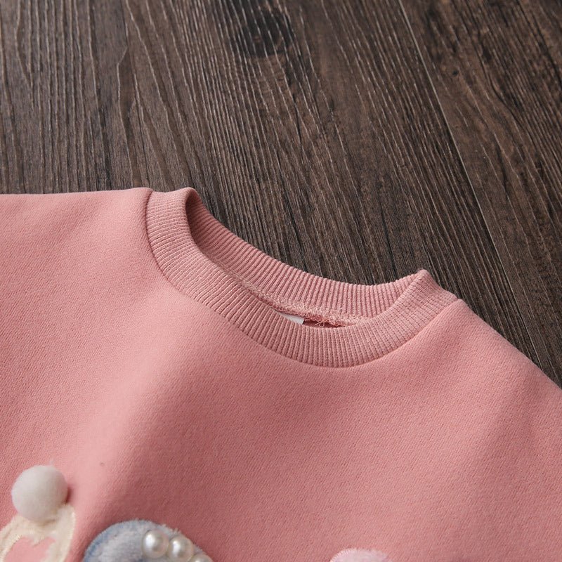 pearl hoodies-Pearl Hoodies Kids Baby Girls Plus Velet Winter Sweatshirt-shopluxelook.store