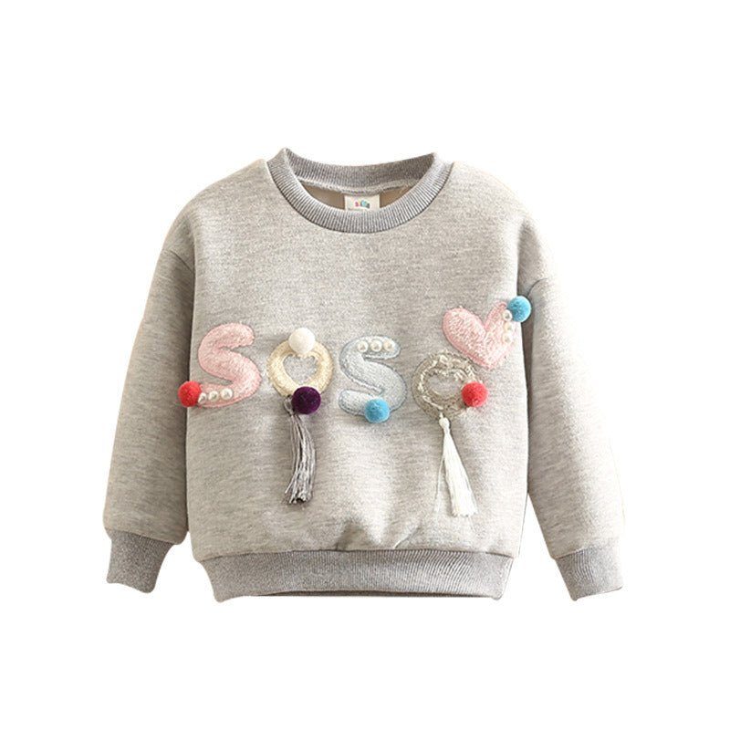 pearl hoodies-Pearl Hoodies Kids Baby Girls Plus Velet Winter Sweatshirt-shopluxelook.store