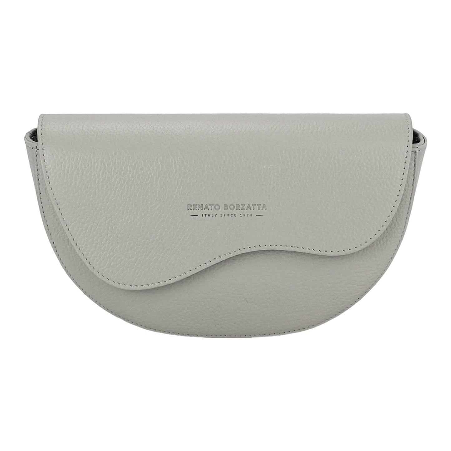 RB1027BO  | Borsa Donna a Bandoliera stondata in Vera Pelle Made in Italy. Tracolla removibile e regolabile in pelle.-shopluxelook.store