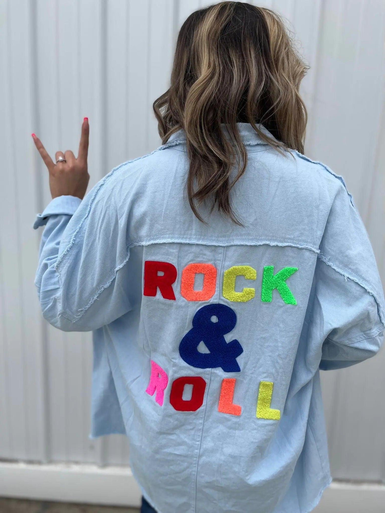 Rock & Roll Denim Button Up-shopluxelook.store