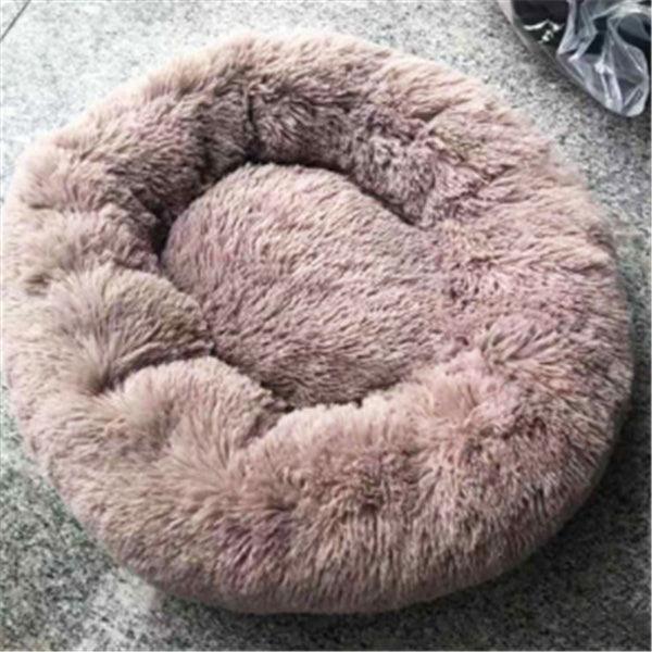 round long hairy cat mattress-Round Long Hairy Autumn And Winter Nest Pad Cat Mattress-shopluxelook.store