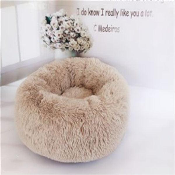 round long hairy cat mattress-Round Long Hairy Autumn And Winter Nest Pad Cat Mattress-shopluxelook.store