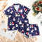 Satin Short - sleeved Pajamas Set For Women Christmas Print - Luxury 0 by Shop Luxe Look