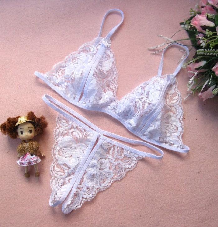 sexy lace underwear-Sexy Lace Transparent Women's Dew Three Point Women's Fun Underwear-shopluxelook.store