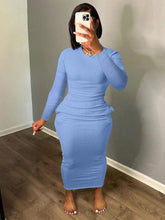 SHEIN Ezwear Solid Scoop Neck Bodycon Dress-shopluxelook.store