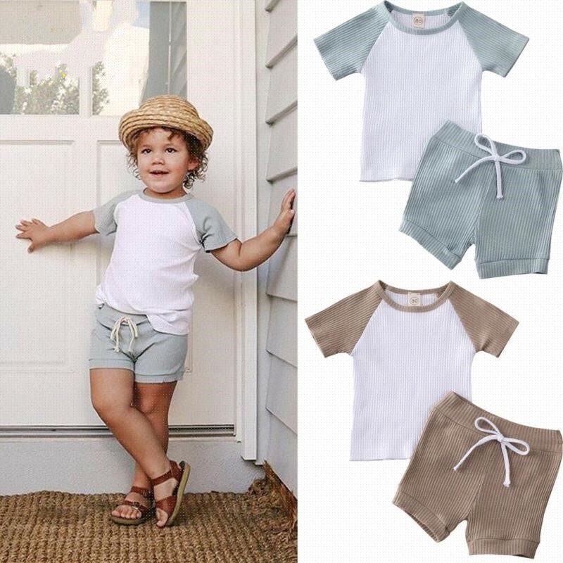 baby boy clothing-Shirt Shorts 2pcs For Baby Clothes Boy Kids Boys Clothing-shopluxelook.store