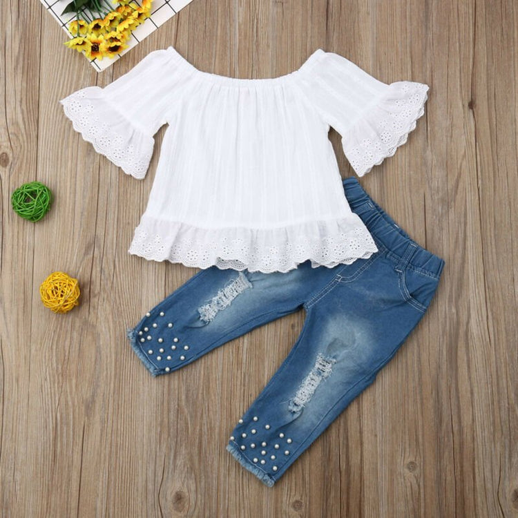 Shirt Shorts Girls Girl Kids Clothes For Baby Set Children - Luxury 0 by Shop Luxe Look