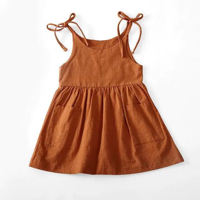 Sleeveless Cotton Toddler Dress-shopluxelook.store