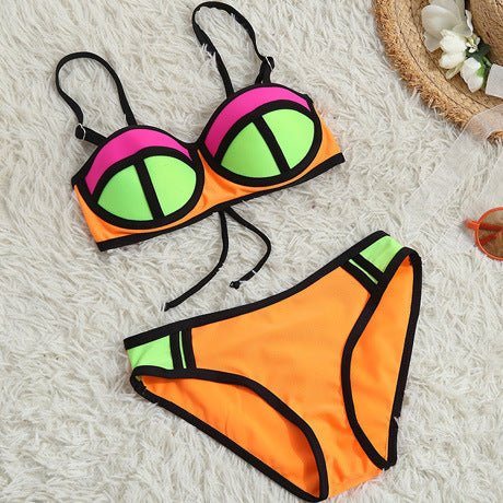 Split swimsuit bikini girls swimwear - Luxury 0 by Shop Luxe Look