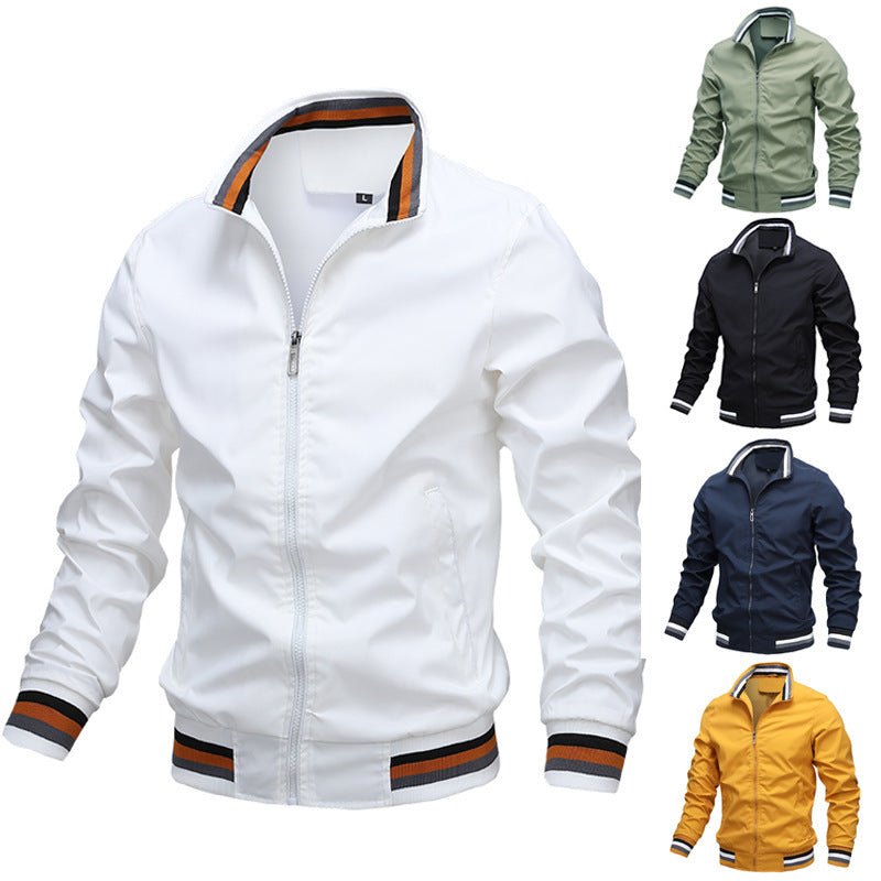 sports solid color jacket men's-Sports Solid Color Jacket Men's-shopluxelook.store