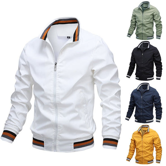 Sports Solid Color Jacket Men&