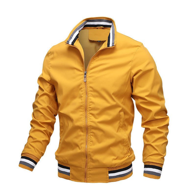 sports solid color jacket men's-Sports Solid Color Jacket Men's-shopluxelook.store