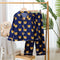 Spring And Autumn Children's Pajamas Silk Boy Girl Child Baby Long - Sleeved Short Suit Ice Silk Baby Air - Conditioned Home Service - Luxury 0 by Shop Luxe Look