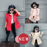 Spring And Autumn New Cotton Girls Windbreaker - Luxury 0 by Shop Luxe Look