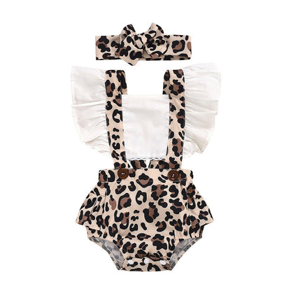 Summer Children's Clothing New Girls Romper Two - piece Turban - Luxury 0 by Shop Luxe Look