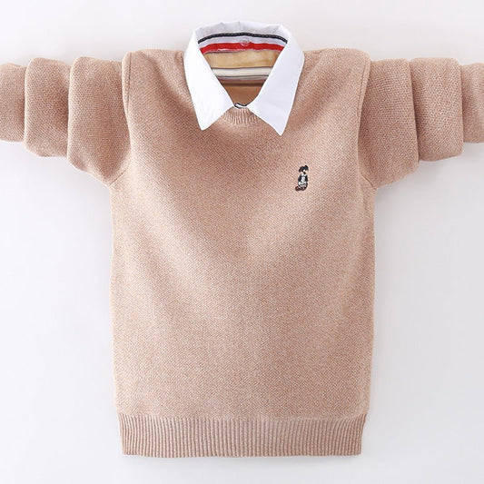 Sweater cotton boy fake two - piece sweater - Luxury 0 by Shop Luxe Look