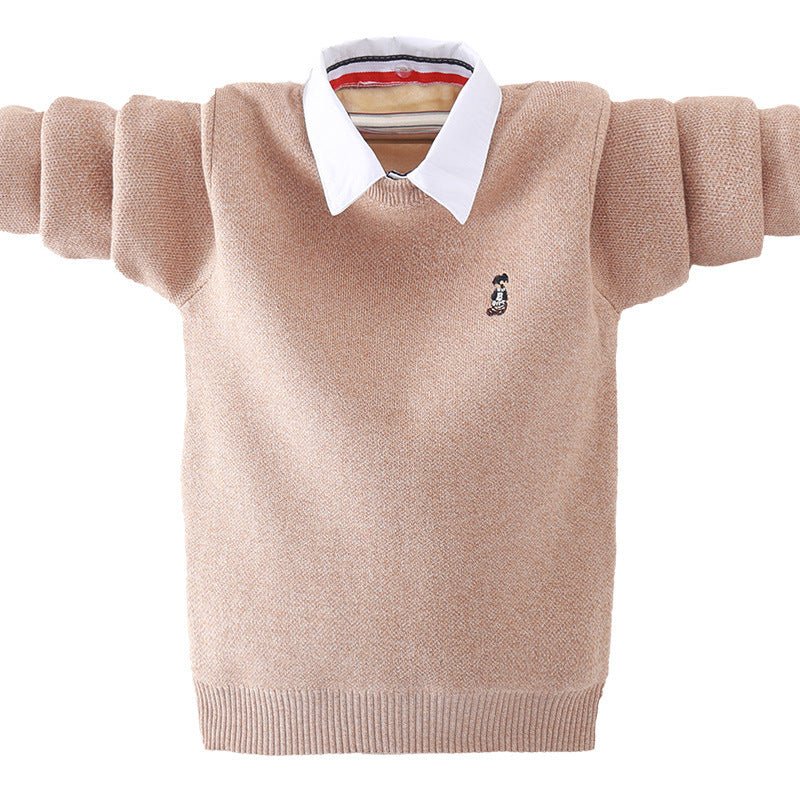 Sweater cotton boy fake two - piece sweater - Luxury 0 by Shop Luxe Look