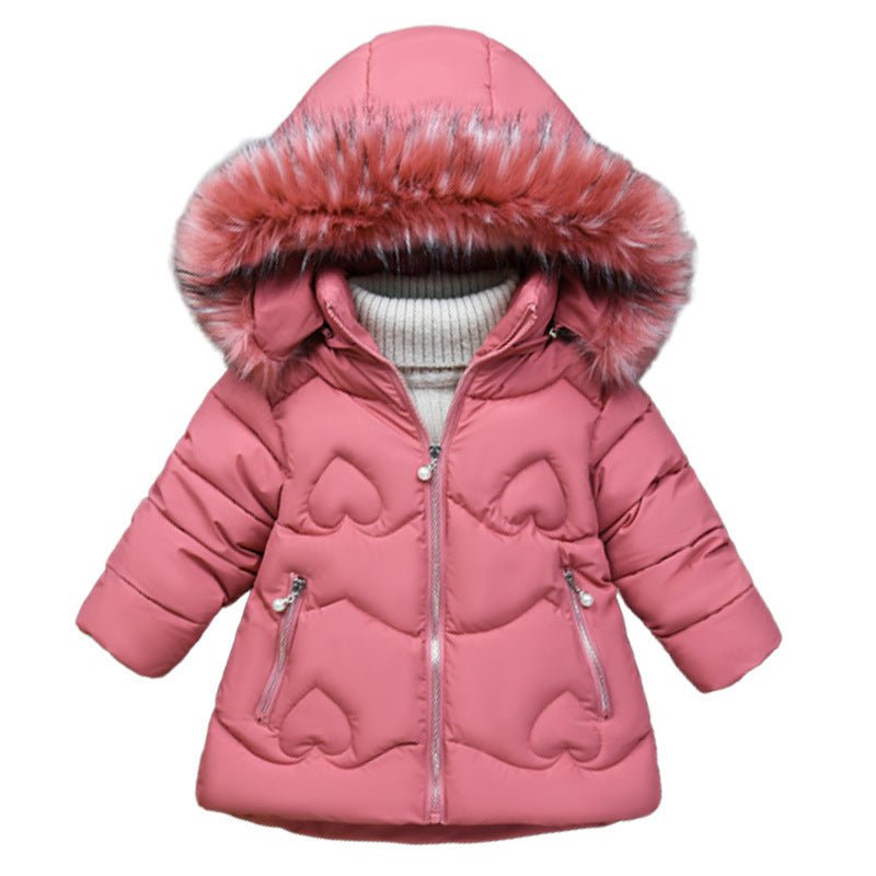 thicken warm girls cotton coat-Thicken warm girls' cotton coat-shopluxelook.store