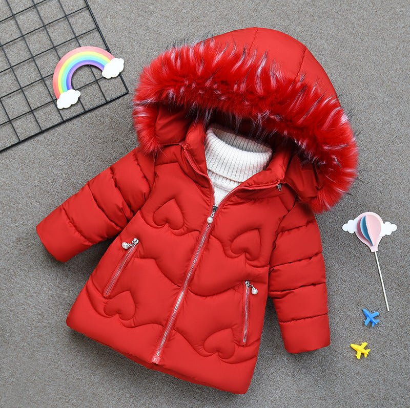 thicken warm girls cotton coat-Thicken warm girls' cotton coat-shopluxelook.store