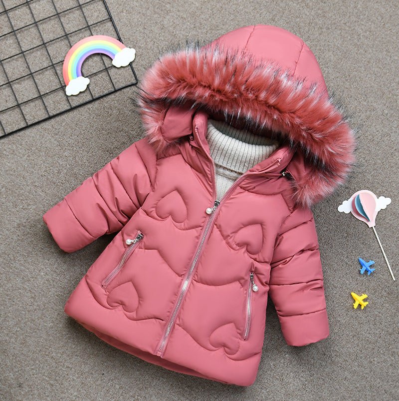 thicken warm girls cotton coat-Thicken warm girls' cotton coat-shopluxelook.store