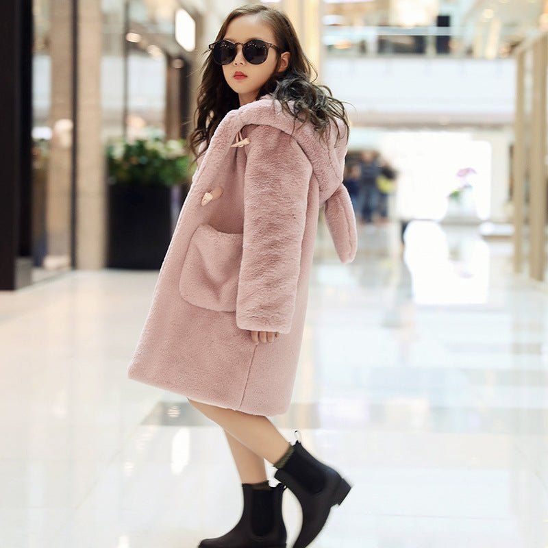 Thickened Faux Fur Coat For Big Kids - Luxury 0 by Shop Luxe Look