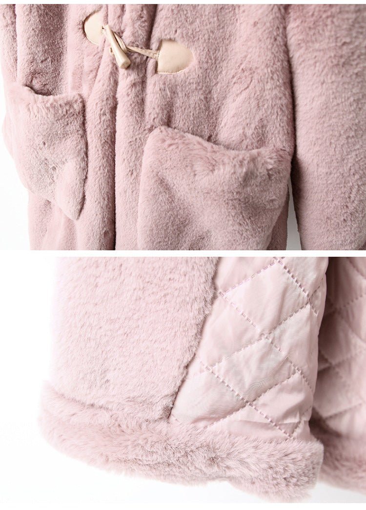 Thickened Faux Fur Coat For Big Kids - Luxury 0 by Shop Luxe Look