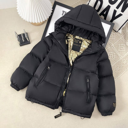 Trendy Best - selling Black Gold Children's Down Jacket - Luxury 0 by Shop Luxe Look