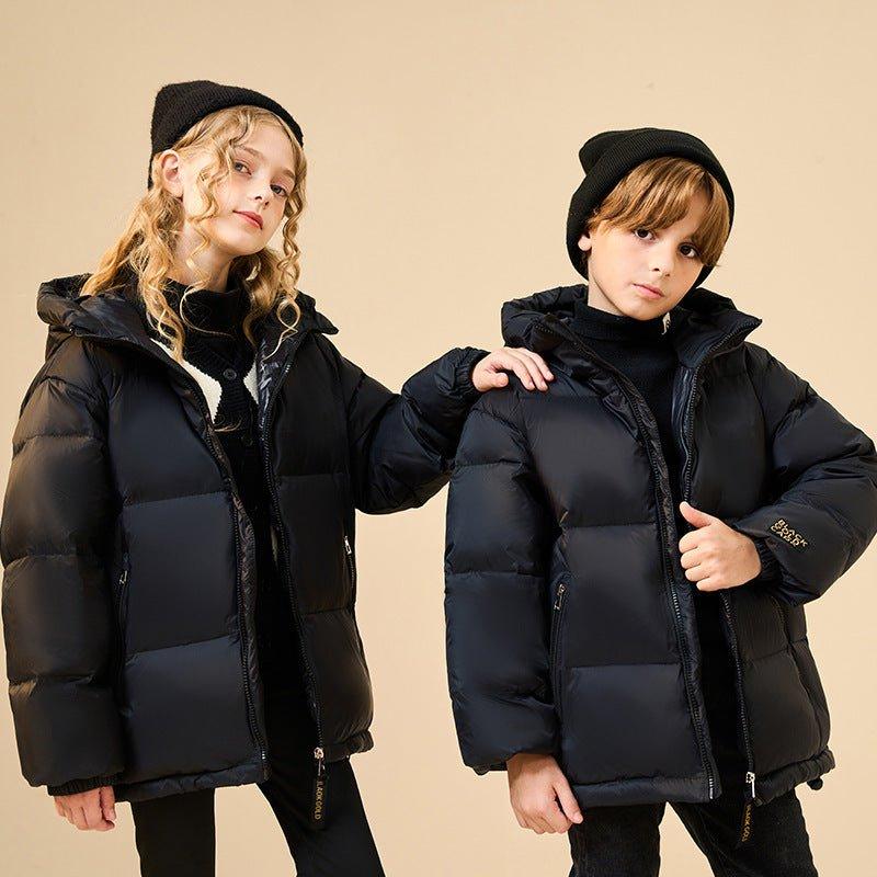 trendy children's down jacket-Trendy Best-selling Black Gold Children's Down Jacket-shopluxelook.store