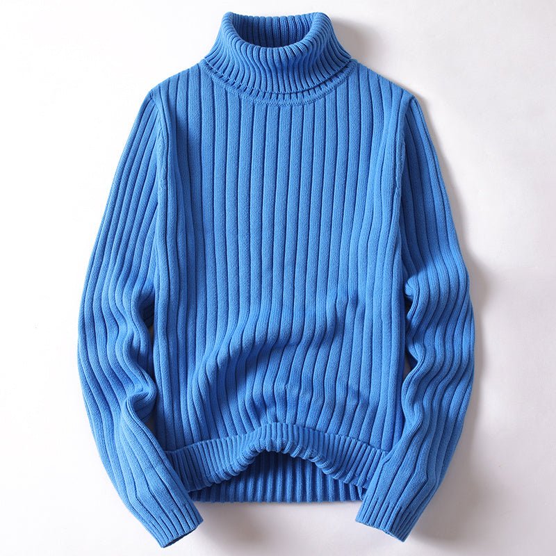 turtleneck sweater-Turtleneck Sweater Men Women Ins Fashion Solid Striped Bottoming Sweater Autumn And Winter Tops Clothing-shopluxelook.store