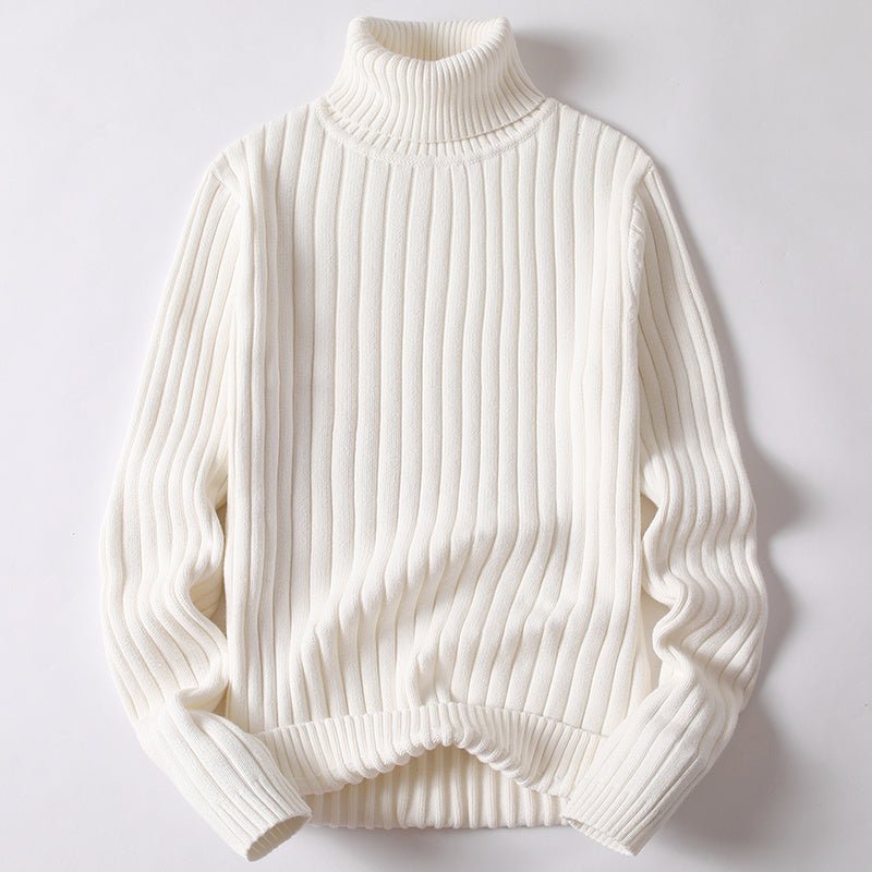 turtleneck sweater-Turtleneck Sweater Men Women Ins Fashion Solid Striped Bottoming Sweater Autumn And Winter Tops Clothing-shopluxelook.store