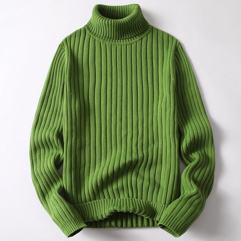 turtleneck sweater-Turtleneck Sweater Men Women Ins Fashion Solid Striped Bottoming Sweater Autumn And Winter Tops Clothing-shopluxelook.store