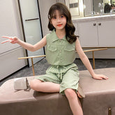 Two - piece Suit Girl Western Style Children Tooling Fashionable Princess - Luxury 0 by Shop Luxe Look