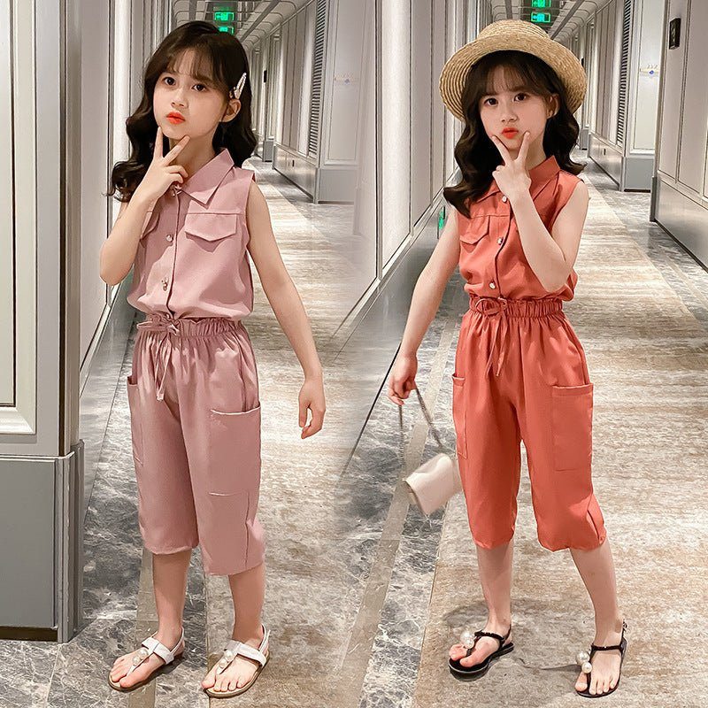 Two - piece Suit Girl Western Style Children Tooling Fashionable Princess - Luxury 0 by Shop Luxe Look