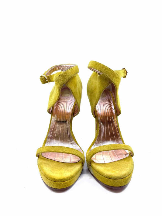 VIKTOR & ROLF Size 8 Yellow Suede Sandals - Luxury by Shop Luxe Look