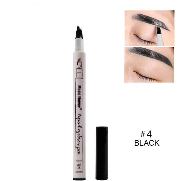 waterproof eyebrow pencil-Waterproof Natural Eyebrow Pen Four-claw Eye Brow Tint Fork Tip Eyebrow Tattoo Pencil-shopluxelook.store