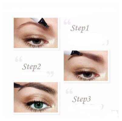 waterproof eyebrow pencil-Waterproof Natural Eyebrow Pen Four-claw Eye Brow Tint Fork Tip Eyebrow Tattoo Pencil-shopluxelook.store