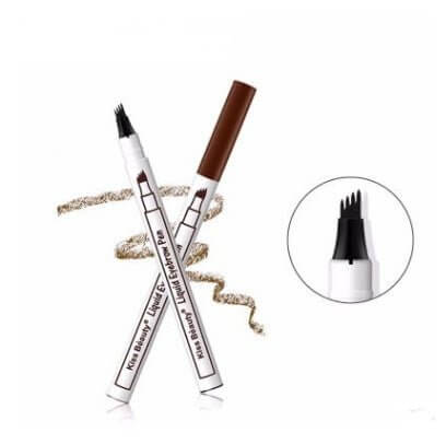 waterproof eyebrow pencil-Waterproof Natural Eyebrow Pen Four-claw Eye Brow Tint Fork Tip Eyebrow Tattoo Pencil-shopluxelook.store