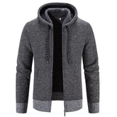 Winter Coat Zipper Closure Solid Color Long Sleeves Drawstring With Hat Keep Warm Casual Thicken Plush Sweater Coat For Daily - Luxury 0 by Shop Luxe Look