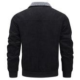 Winter Lapel Fleece Jacket With Pockets Warm Thicken Cotton Coat Men&