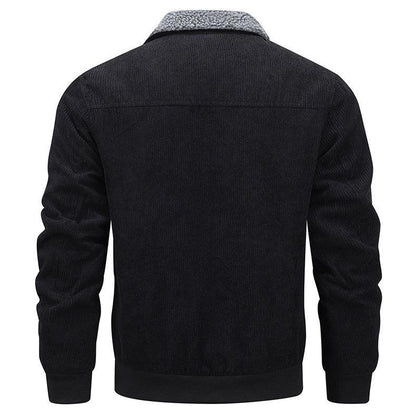 Winter Lapel Fleece Jacket With Pockets Warm Thicken Cotton Coat Men's Clothing - Luxury 4 by Shop Luxe Look