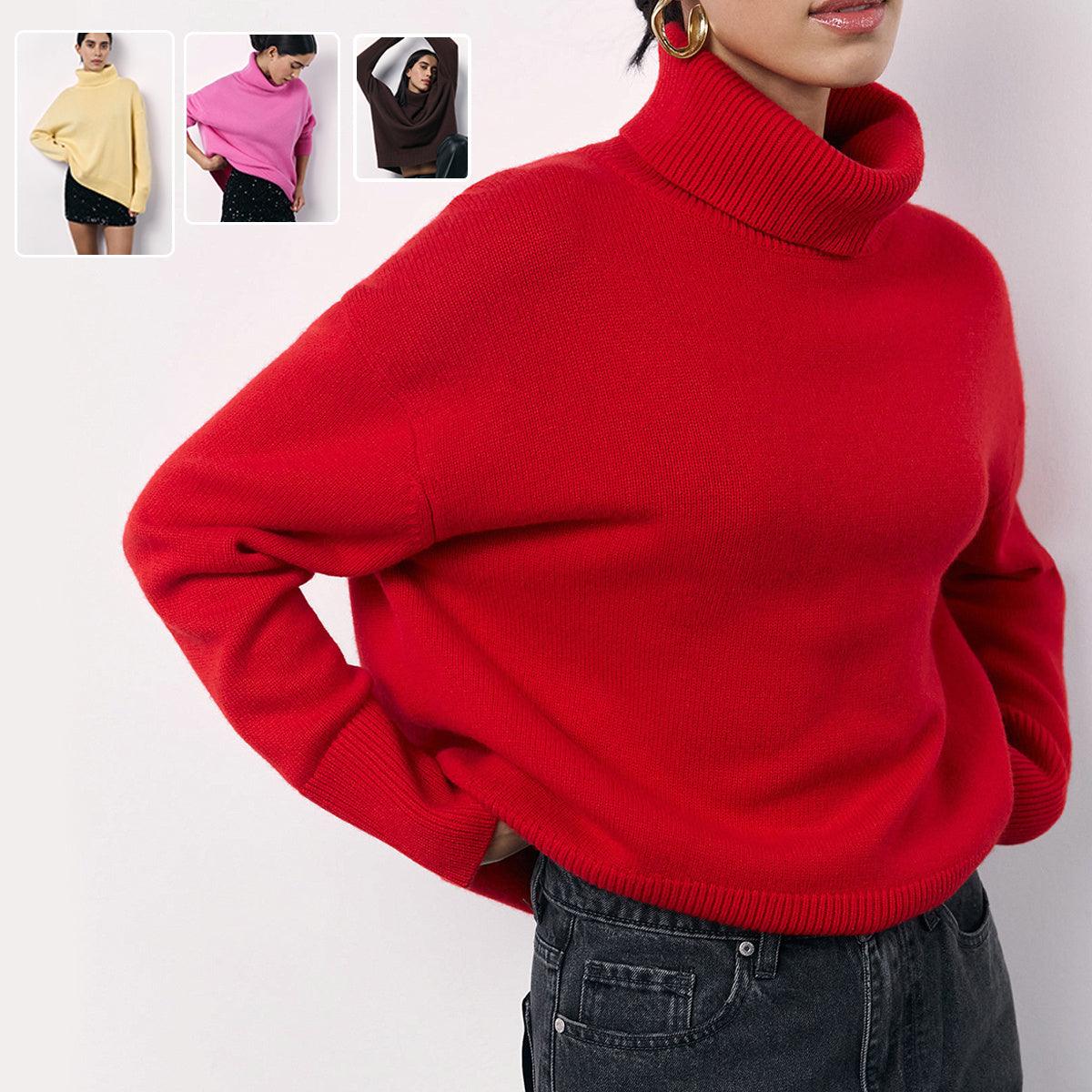 Winter Turtleneck Sweater Fashion Personality Long Sleeve Knitted Top Women's Clothing - Luxury 0 by Shop Luxe Look