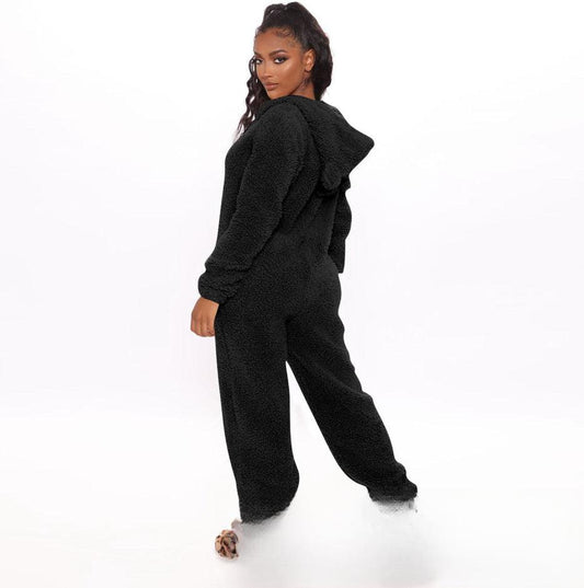 Women'S Autumn and Winter Plush One - Piece Pajamas - Luxury by Shop Luxe Look